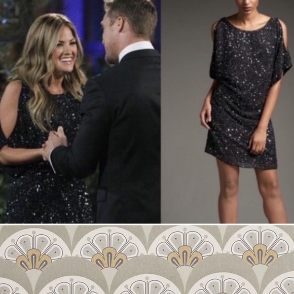 Aidan Mattox Beaded Cold shoulder Dress - Picture 1 of 7